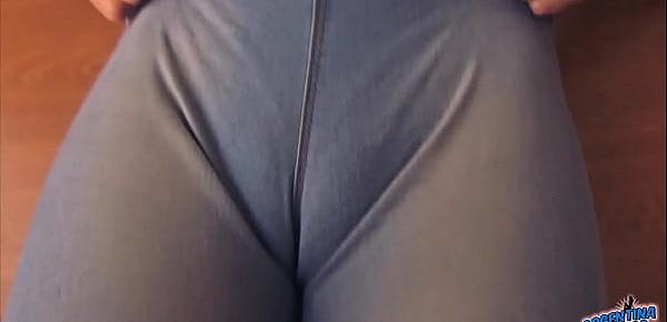  Huge Cameltone Wearing Tight Jeans! Round Ass Perky Tits!
